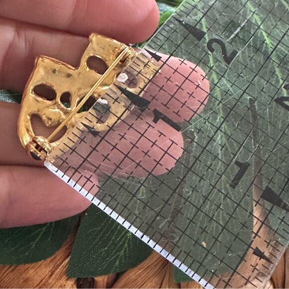 BOGO FREE Vintage Comedy PIN BROOCH Tragedy Mardi Gras - Picture 5 of 6